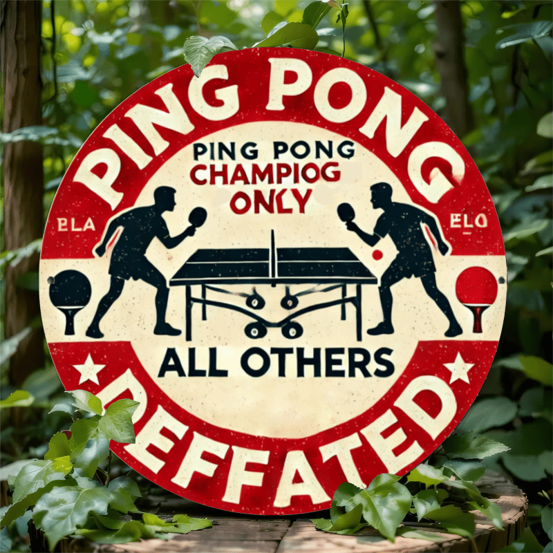 Outdoor Furniture Iron - Table Tennis Champion Parking Spot