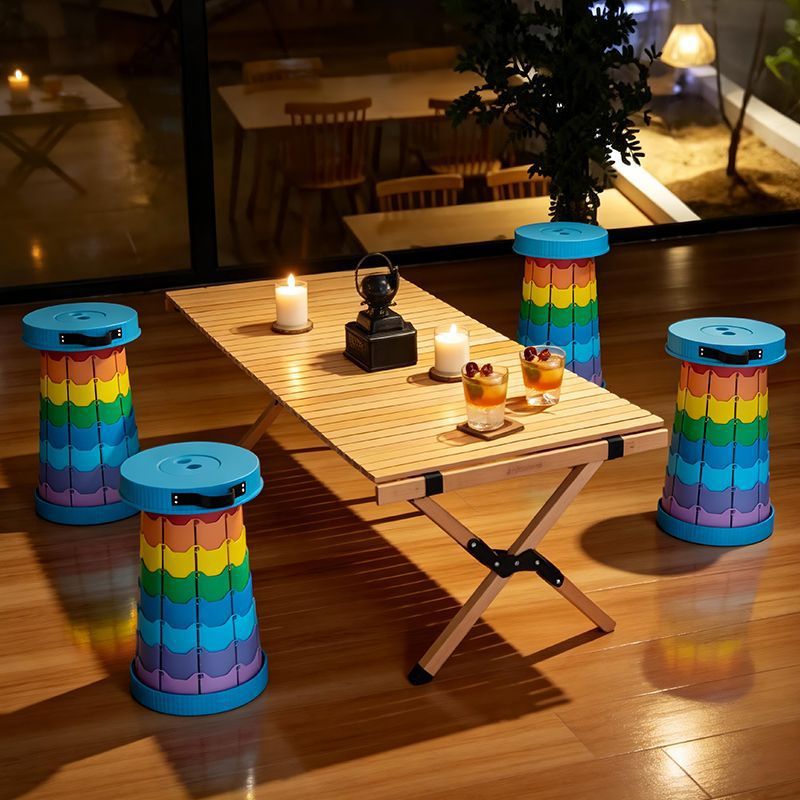 Outdoor Furniture Diy Plans - 2026 1PC Rainbow Folding Stool Adjustable