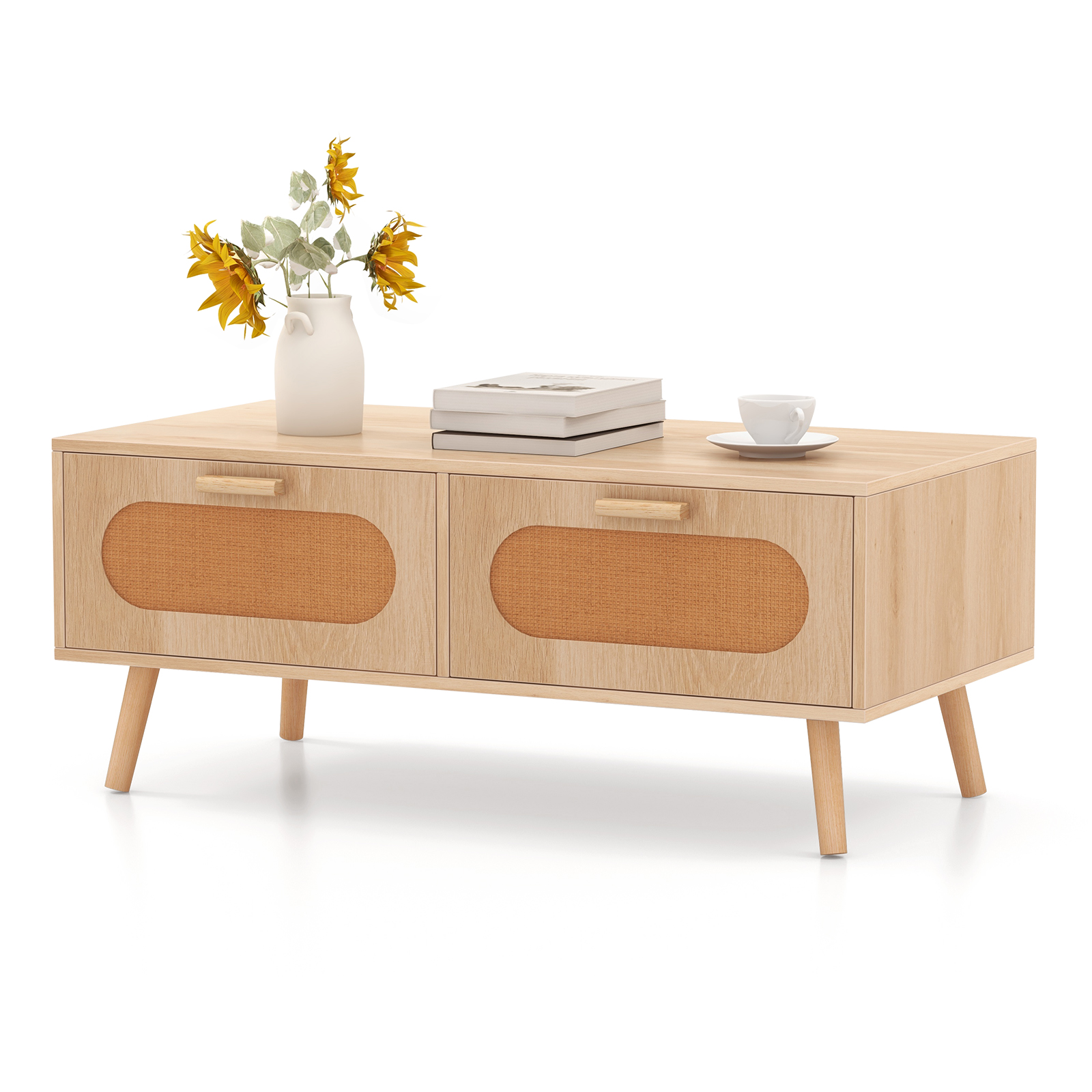Outdoor Furniture Sale - Rattan Coffee Table Mid Century Modern