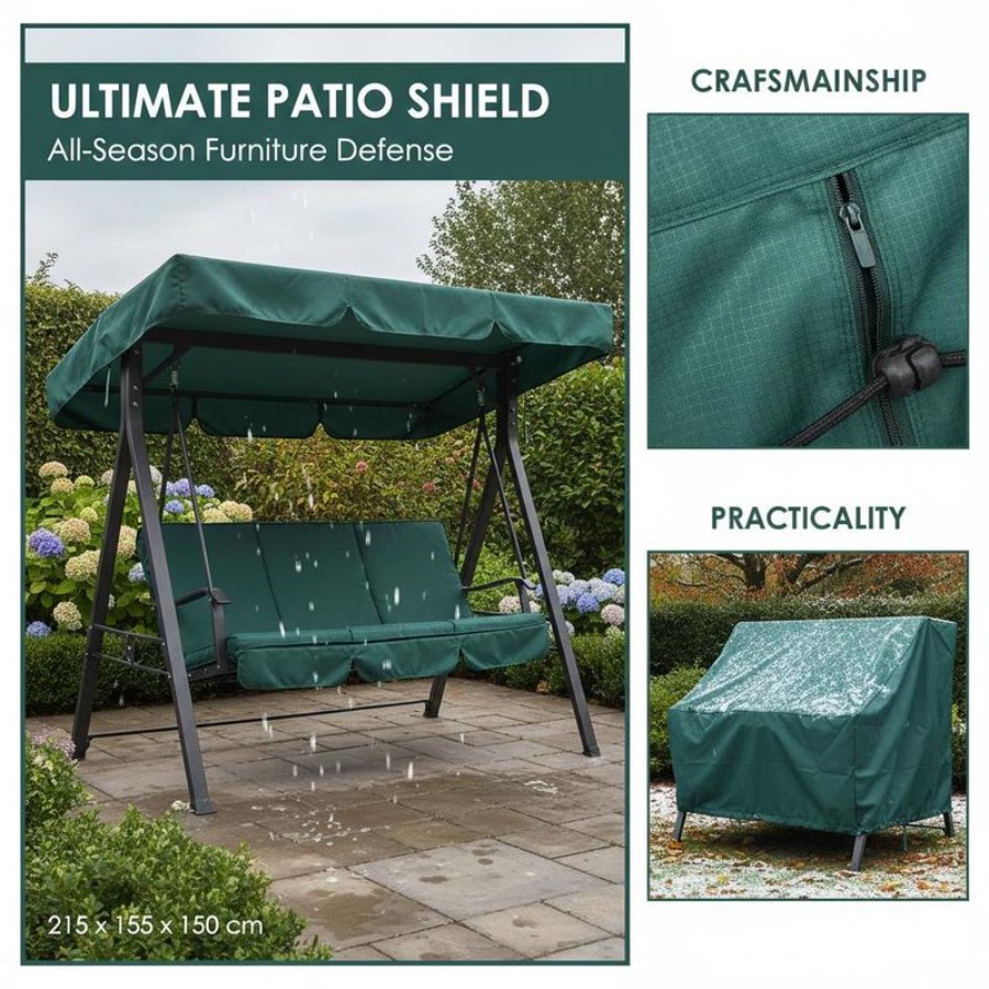 Patio 3 Seater Swing Chair Ben - Outdoor Furniture Covers Waterproof 리뷰 및 가격