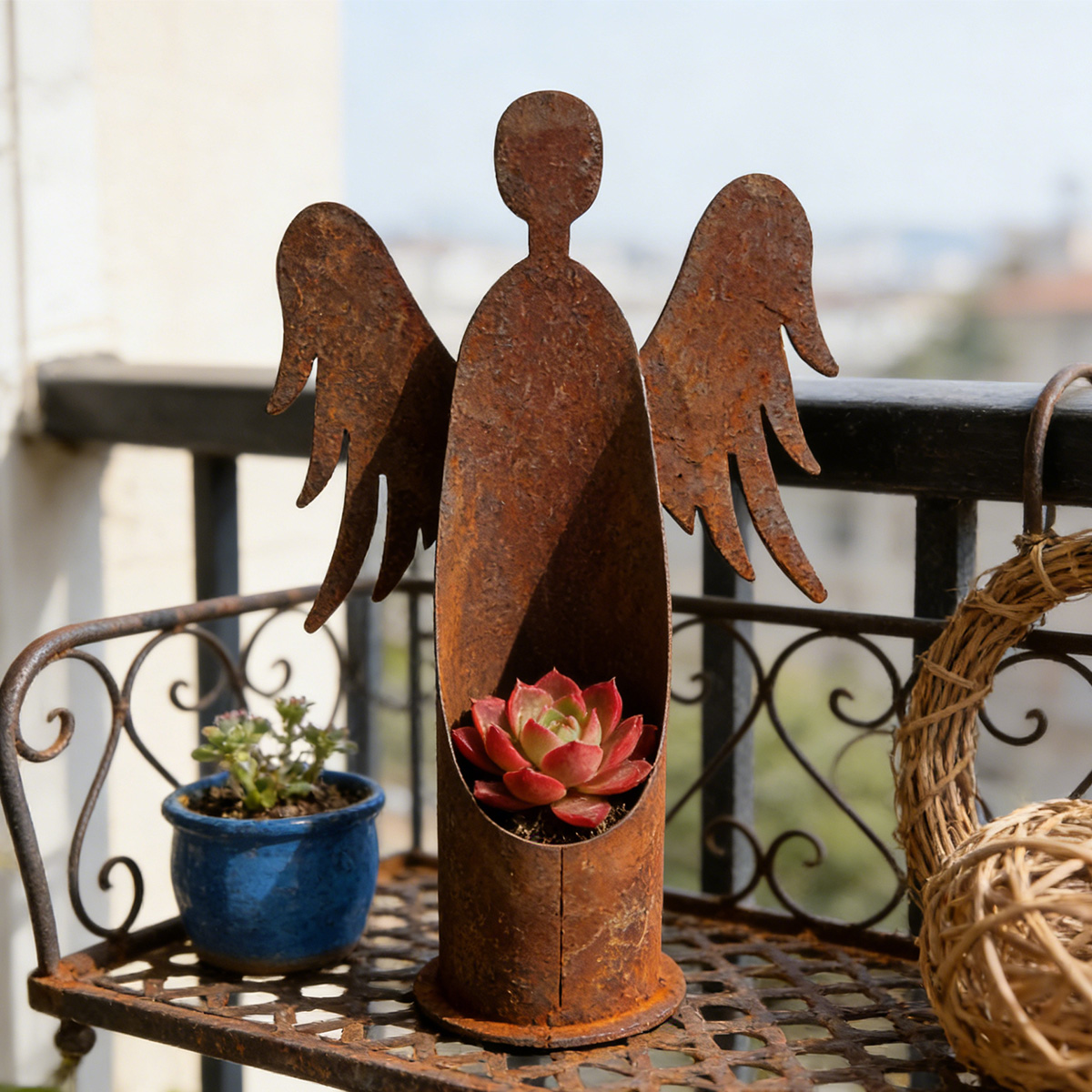 1Pc Iron Garden Sculpture, Vin - Outdoor Furniture Iron 리뷰 및 가격