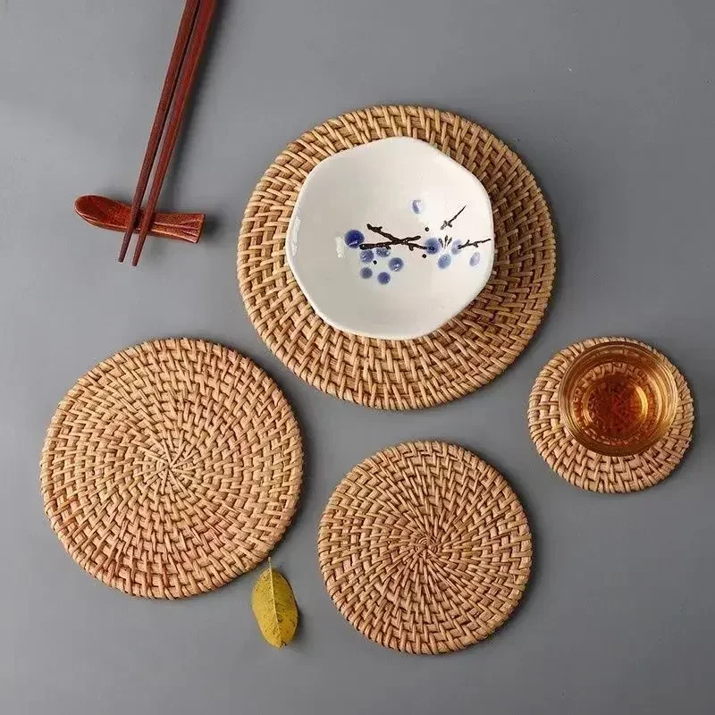 Handmade Round Rattan Coasters - Outdoor Furniture Sale 리뷰 및 가격