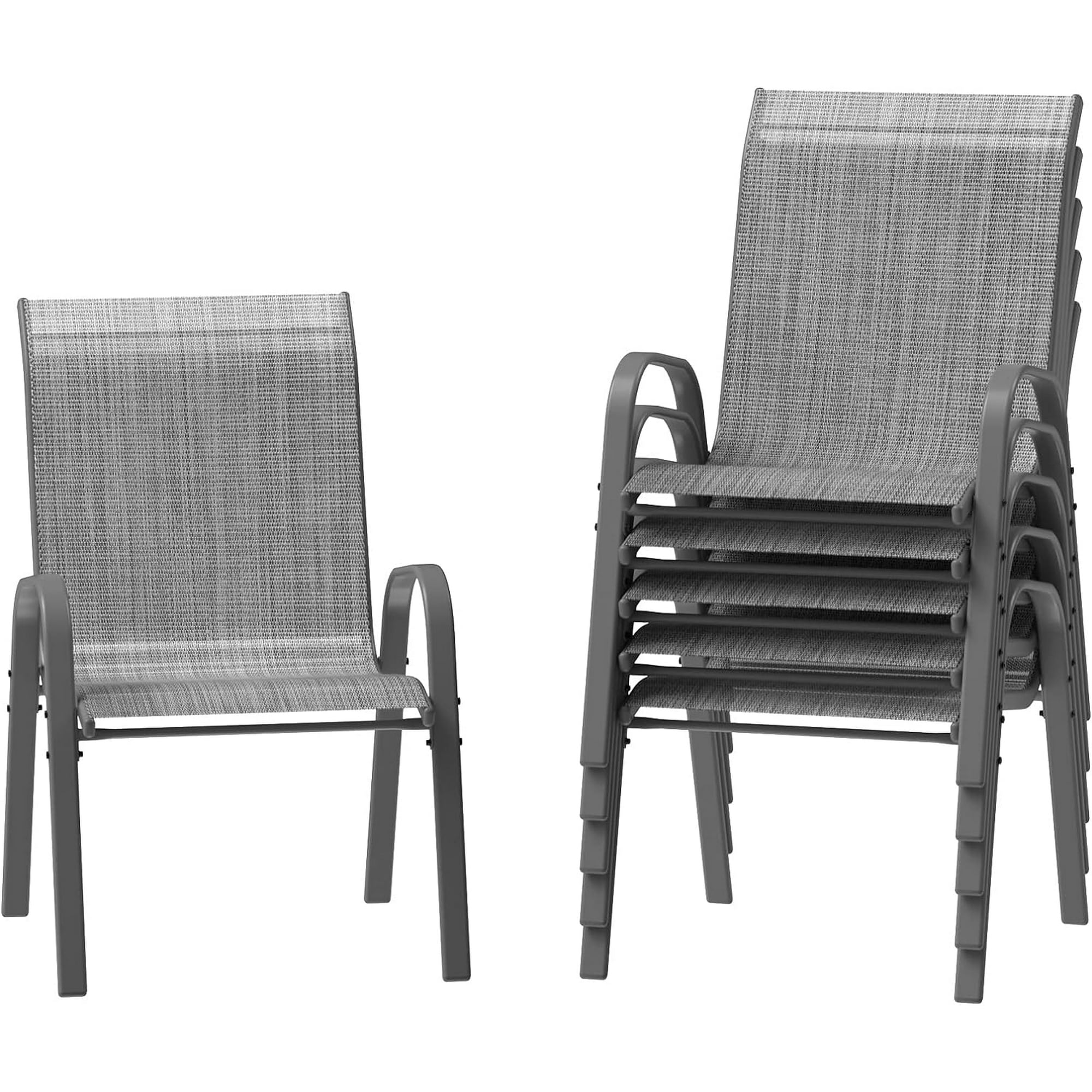 Stackable Chairs-6PCS Outdoor  - Outdoor Furniture Iron 리뷰 및 가격