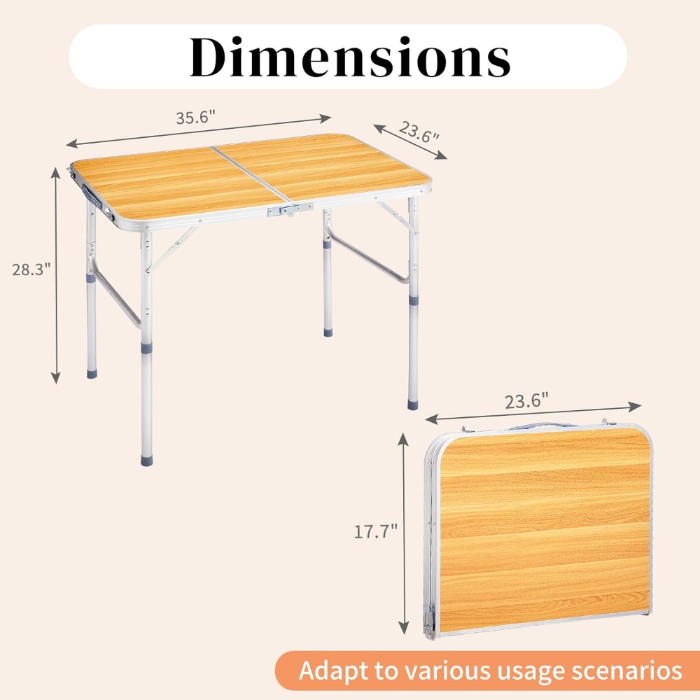3ft Camping Tables Fold Up Lig - Outdoor Furniture Legs 리뷰 및 가격