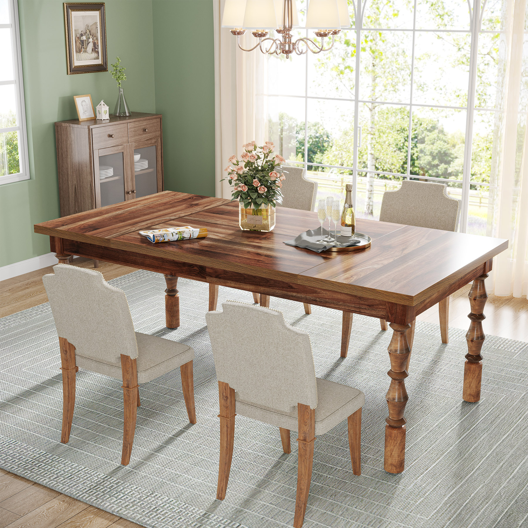Tribesigns 62” Wood Patio Tabl - Outdoor Furniture Big W 리뷰 및 가격