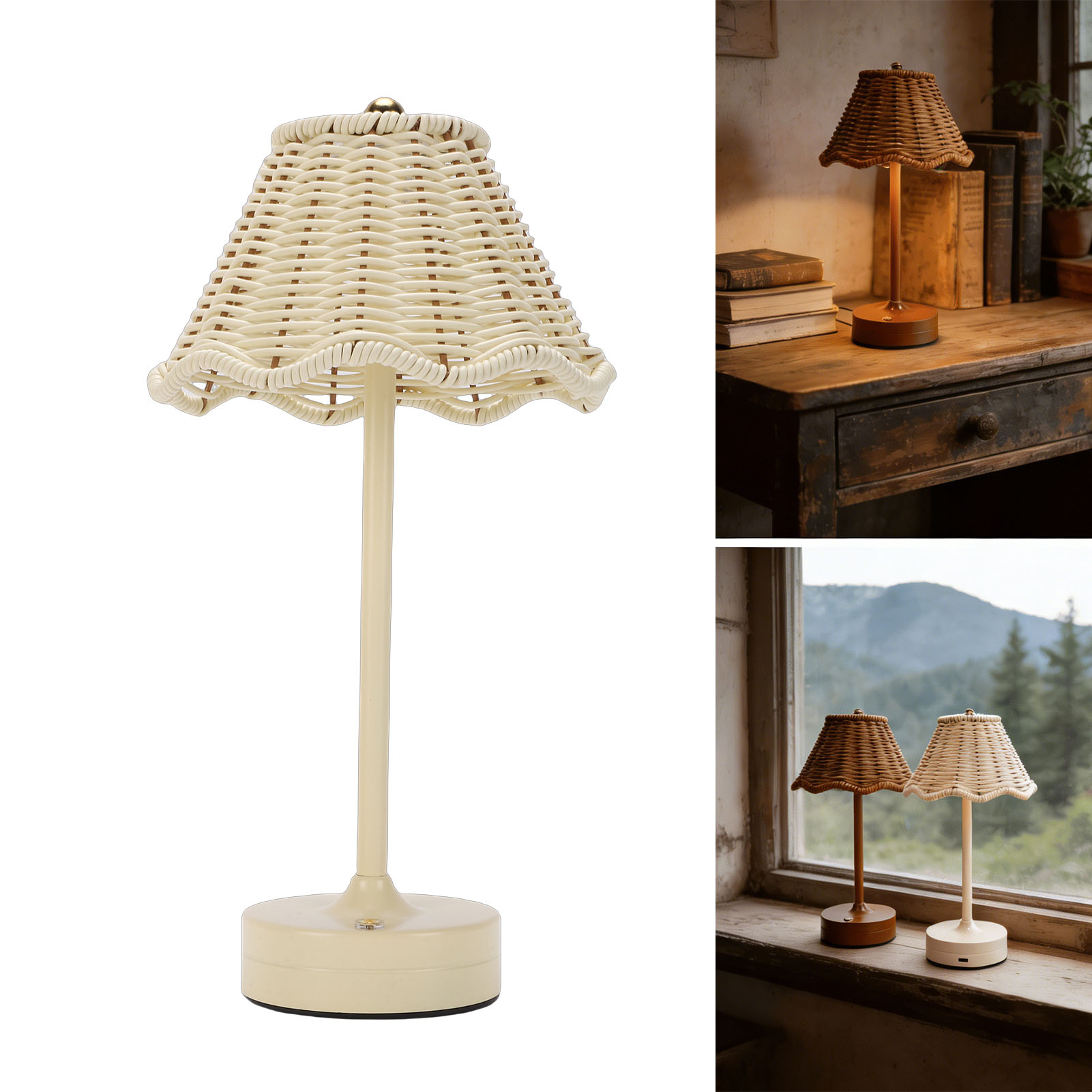 LED Vintage Rattan Table Lamp  - Outdoor Furniture Sale 리뷰 및 가격
