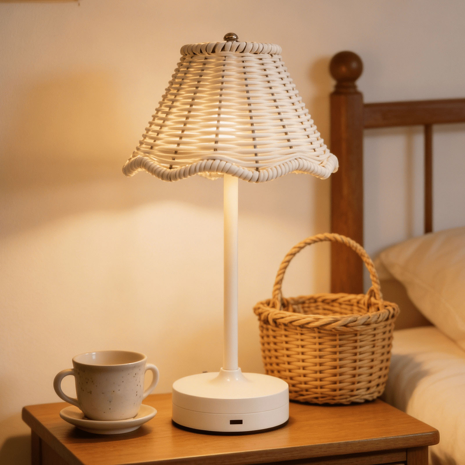 LED Vintage Rattan Table Lamp  - Outdoor Furniture Sale 리뷰 및 가격