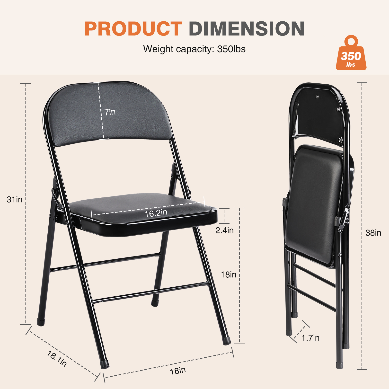 JHK Leather Padded Folding Cha - Outdoor Furniture Diy Plans 리뷰 및 가격