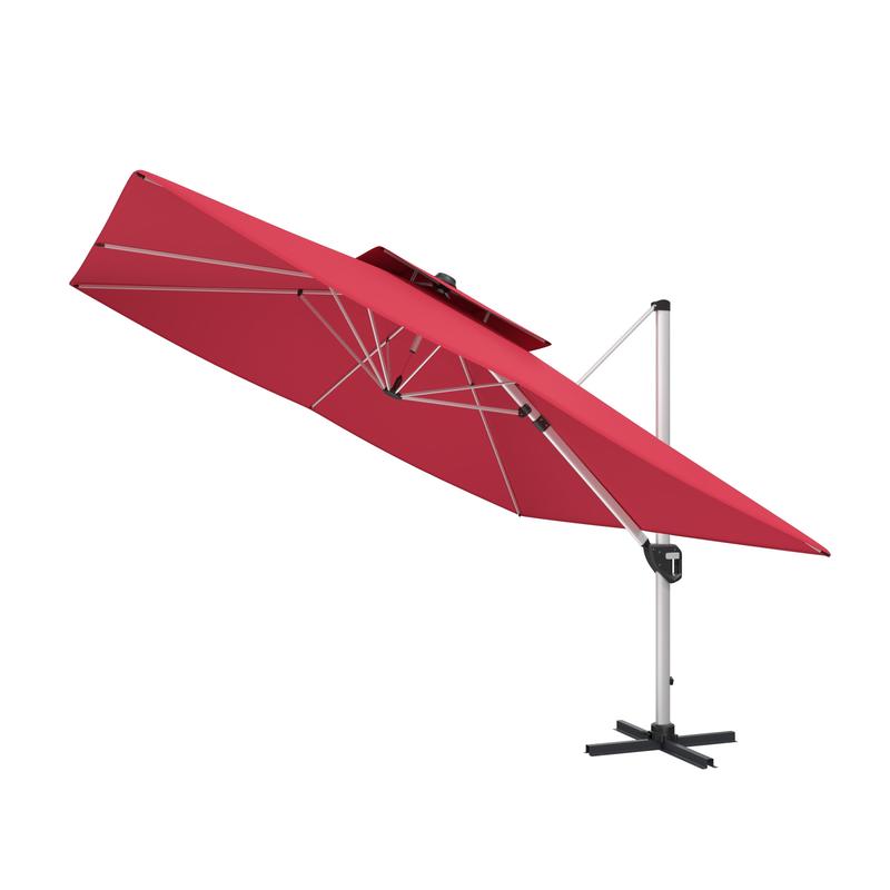 11FT Outdoor Square Double Top - Outdoor Furniture With Umbrella 리뷰 및 가격