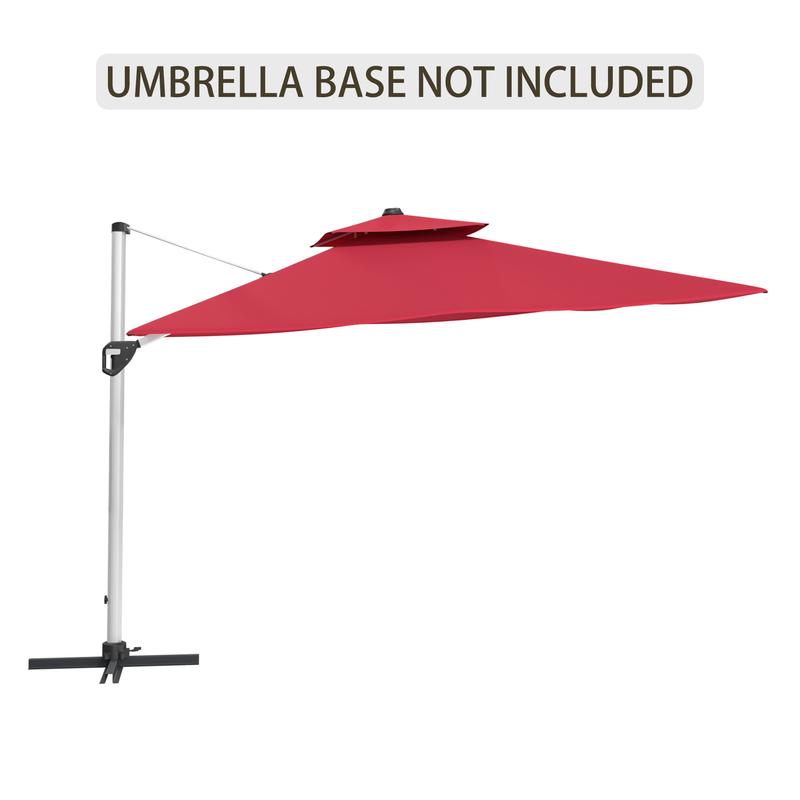 11FT Outdoor Square Double Top - Outdoor Furniture With Umbrella 리뷰 및 가격