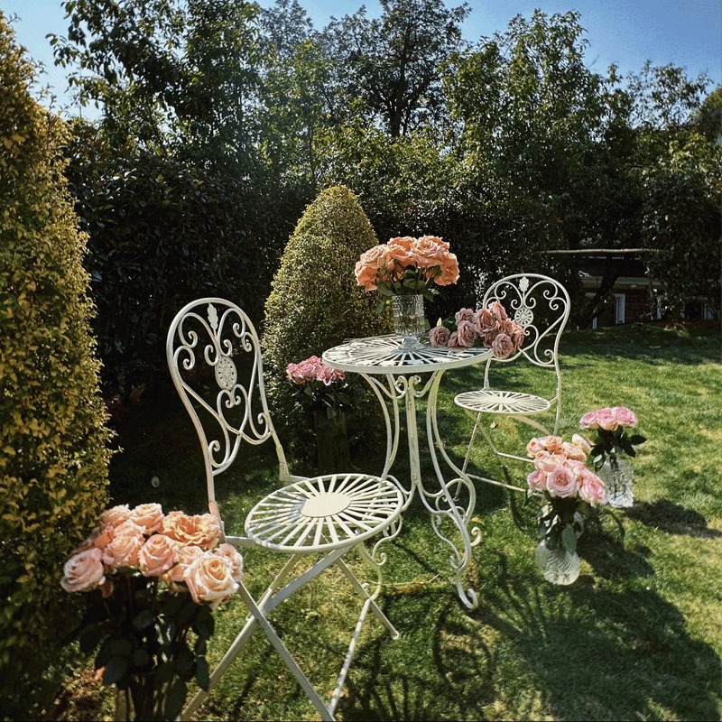 French Vintage Iron Table and  - Outdoor Furniture Iron 리뷰 및 가격
