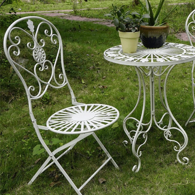 French Vintage Iron Table and  - Outdoor Furniture Iron 리뷰 및 가격