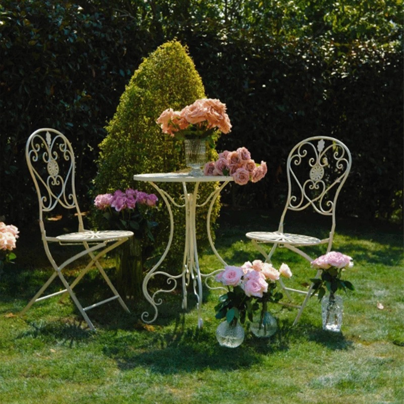 French Vintage Iron Table and  - Outdoor Furniture Iron 리뷰 및 가격