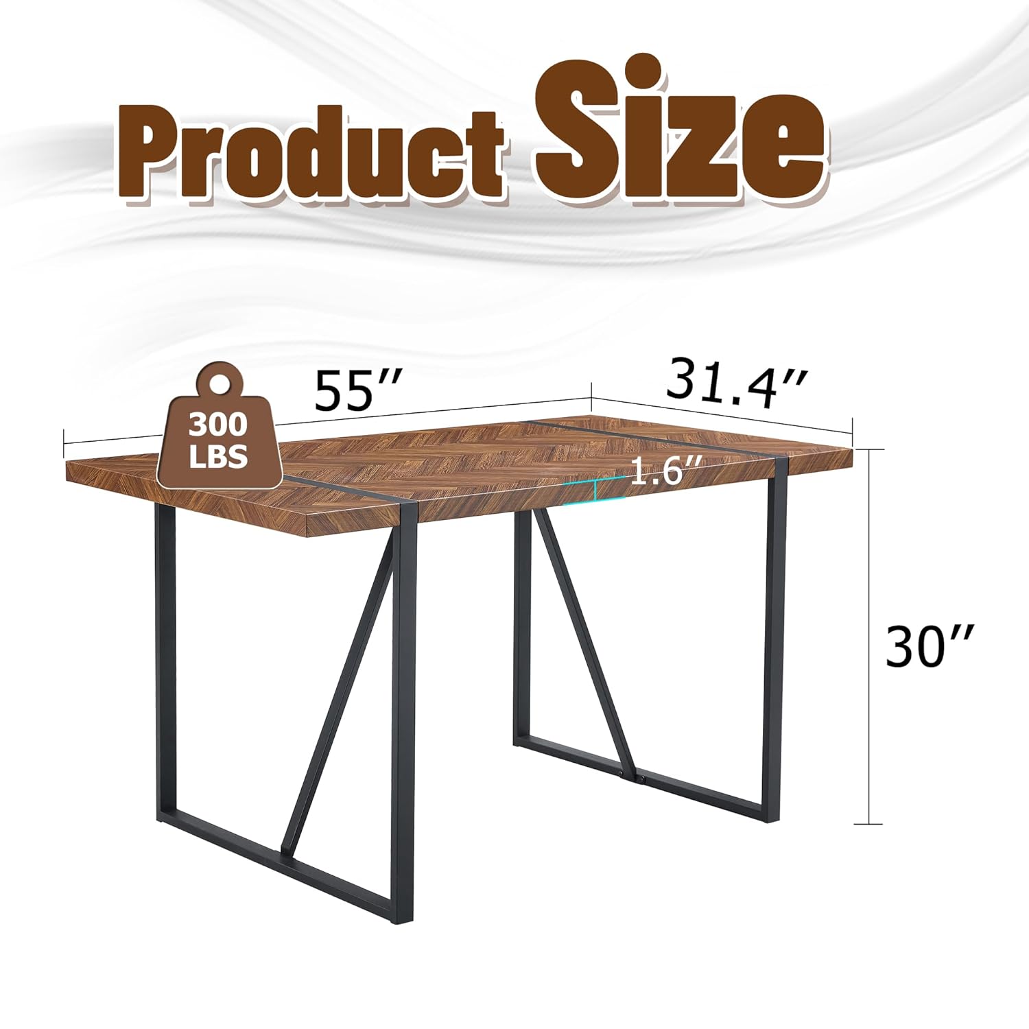 Retro Dining Table Dark Wood T - Outdoor Furniture Legs 리뷰 및 가격