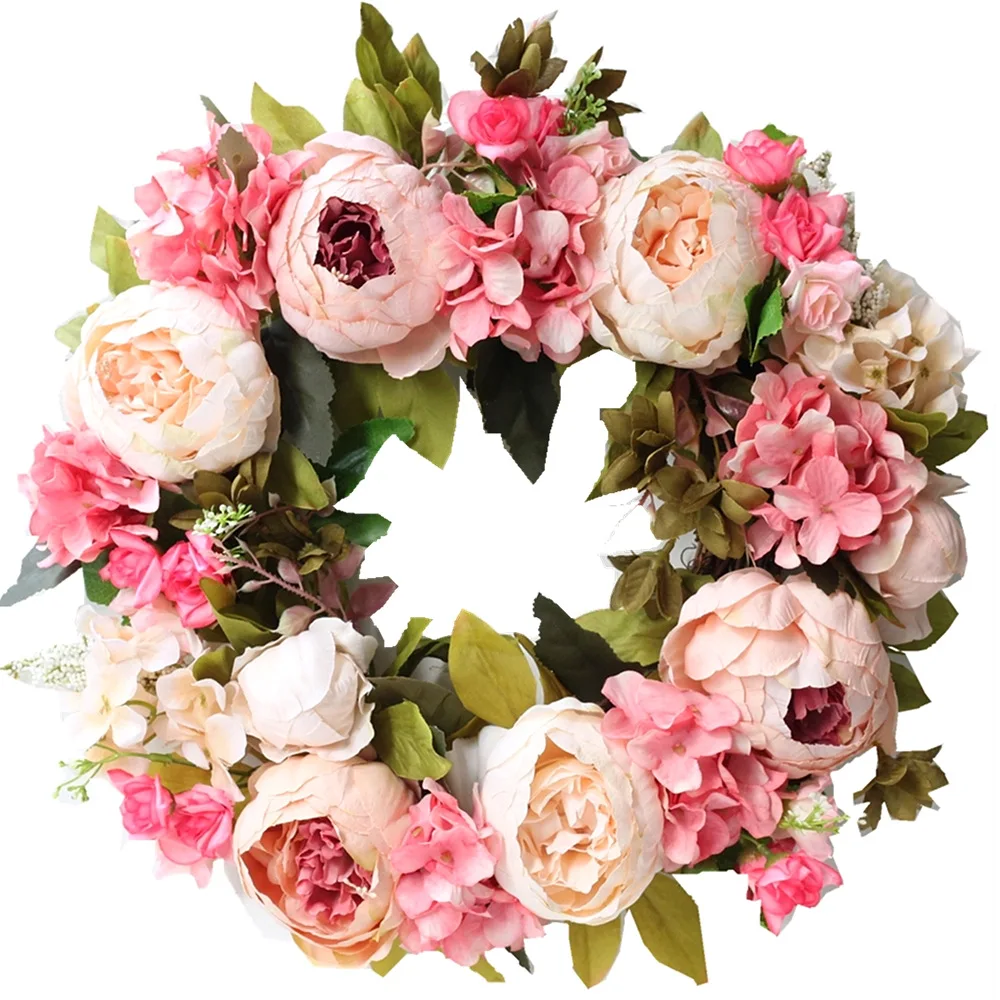 Artificial Peony Wreath Garlan - Outdoor Furniture Sale 리뷰 및 가격