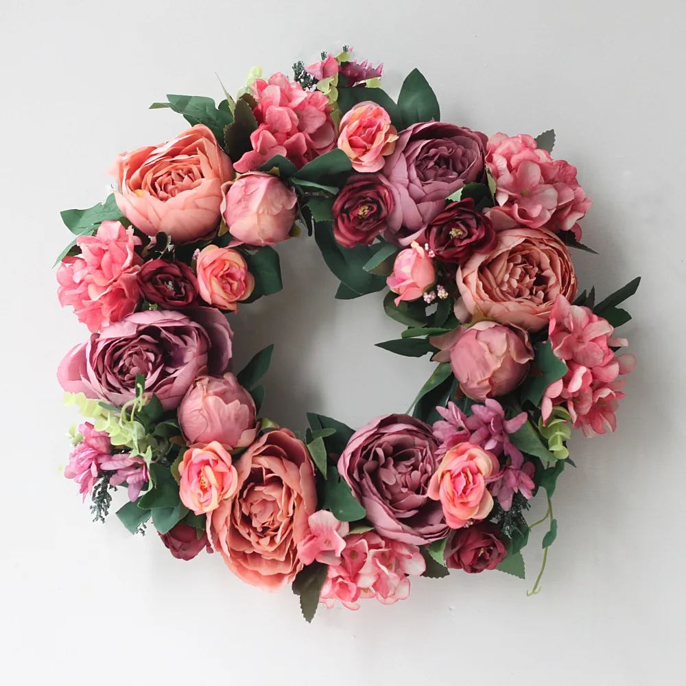 Artificial Peony Wreath Garlan - Outdoor Furniture Sale 리뷰 및 가격