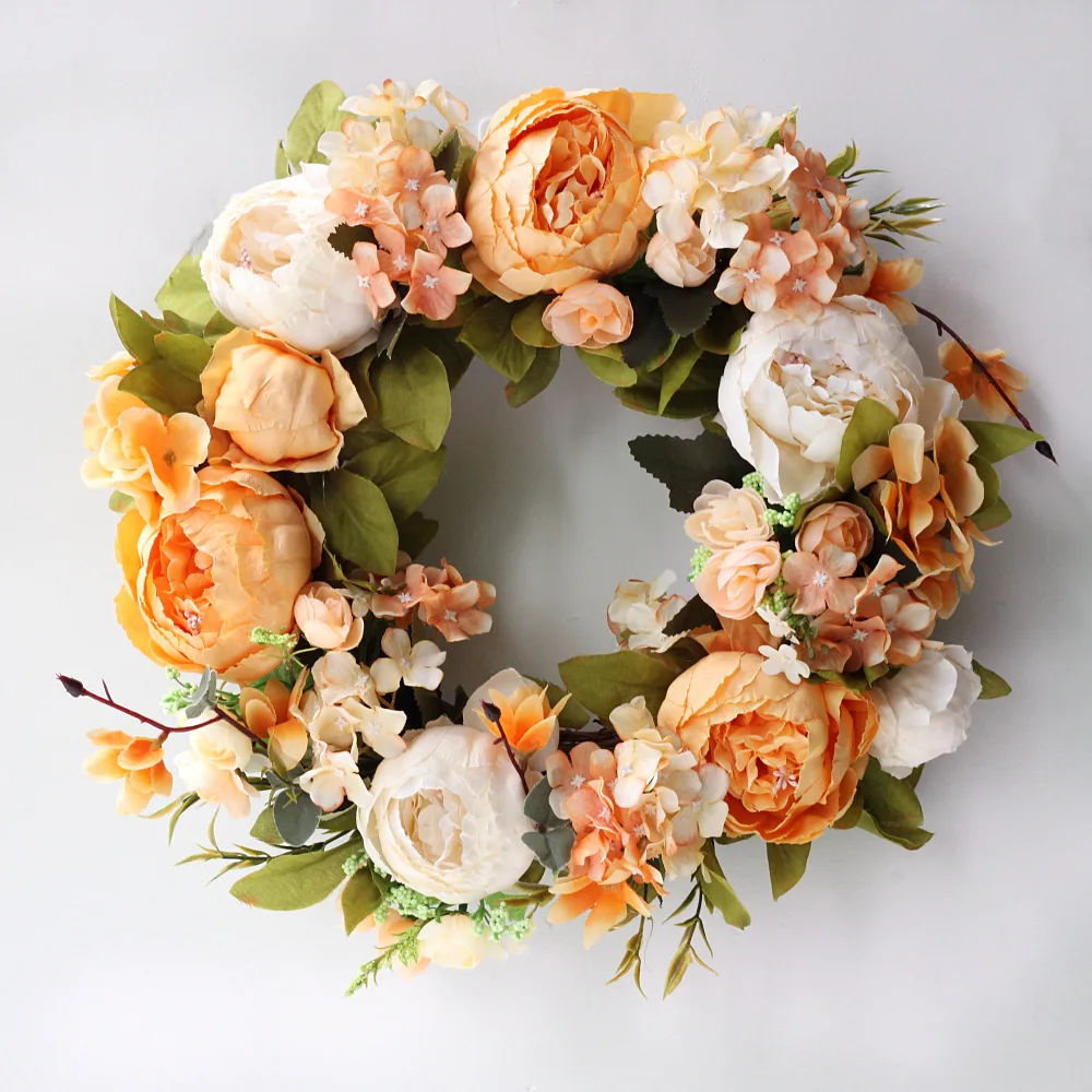 Artificial Peony Wreath Garlan - Outdoor Furniture Sale 리뷰 및 가격