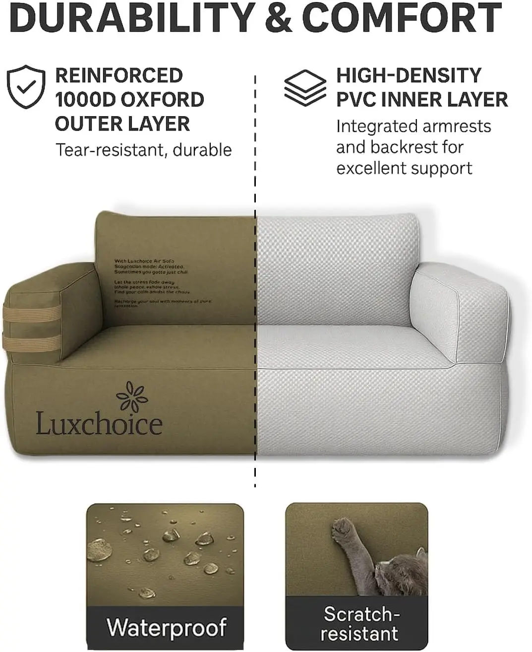 Portable Inflatable Couch for  - Outdoor Furniture Durable 리뷰 및 가격
