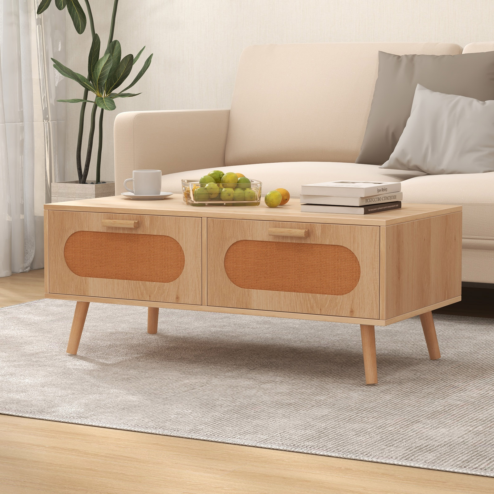 Rattan Coffee Table Mid Centur - Outdoor Furniture Sale 리뷰 및 가격