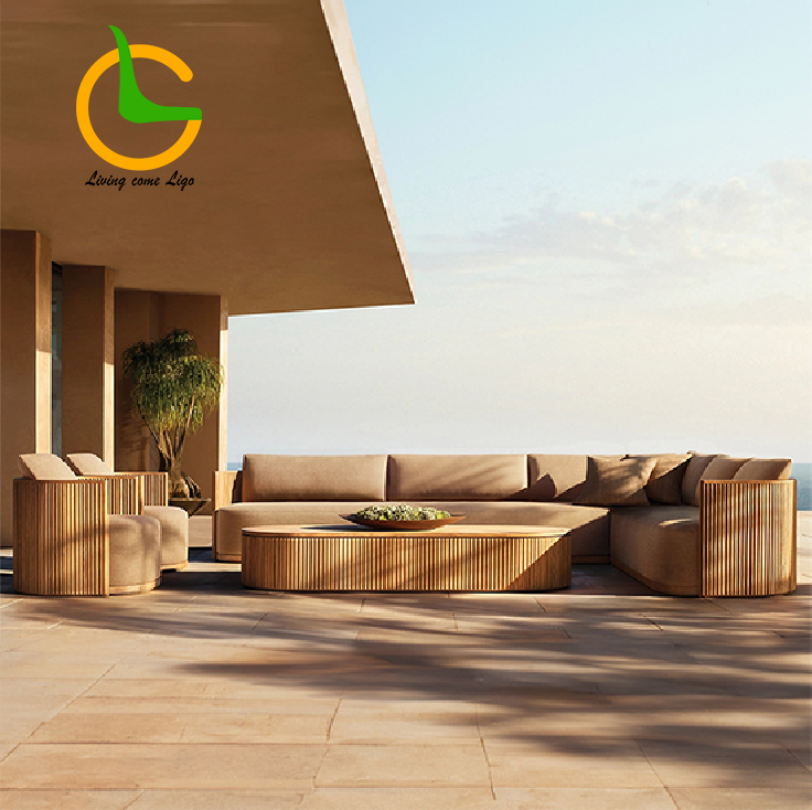 Luxury L-shaped Teak Wood Outd - Outdoor Furniture Durable 리뷰 및 가격