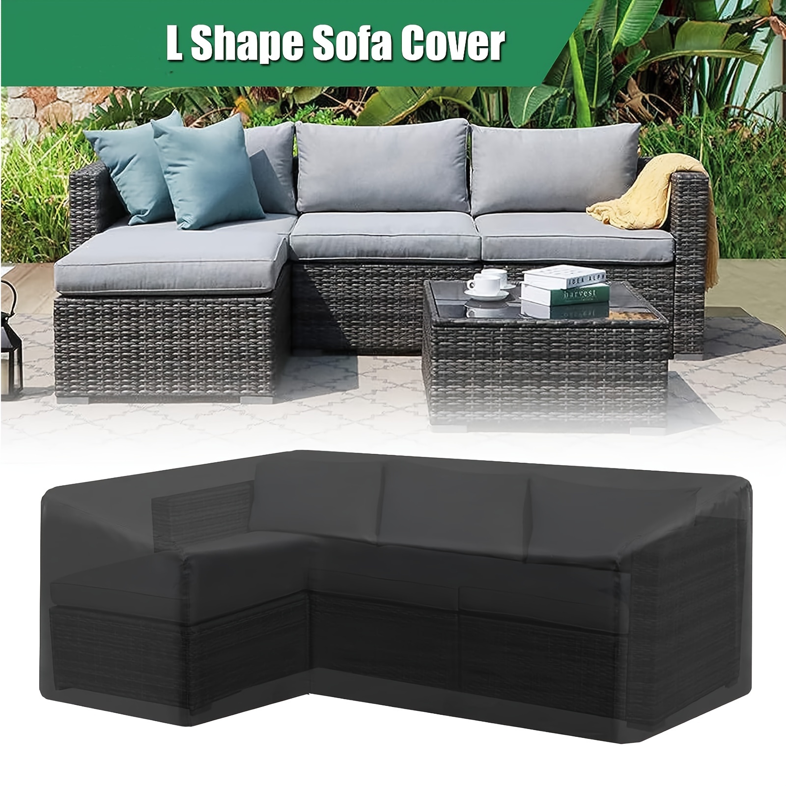 L-shaped Outdoor Sofa Cover, W - Outdoor Furniture Protector 리뷰 및 가격