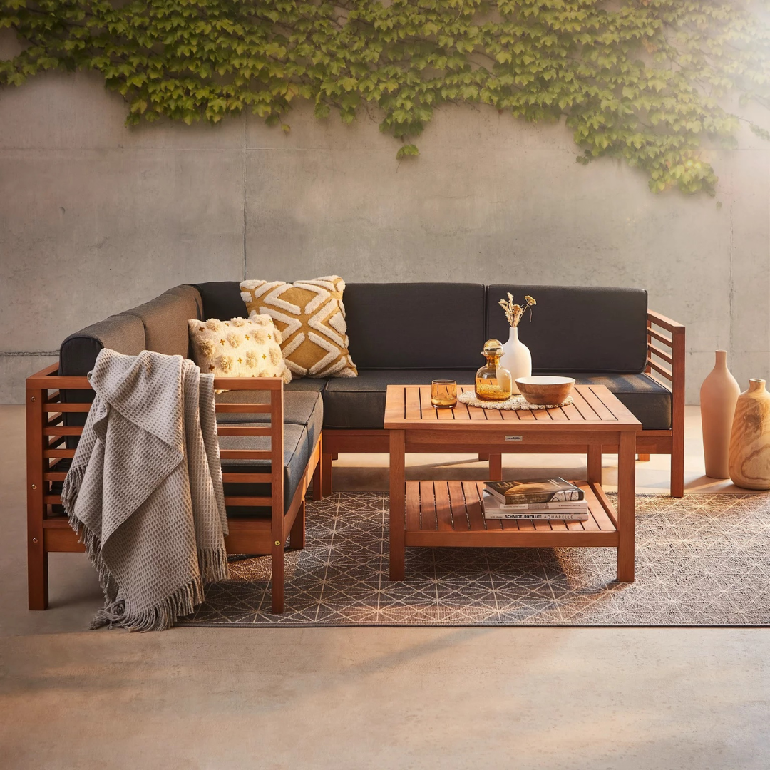 Modern Outdoor Teak Wood Sofa  - Outdoor Furniture Warehouse 리뷰 및 가격