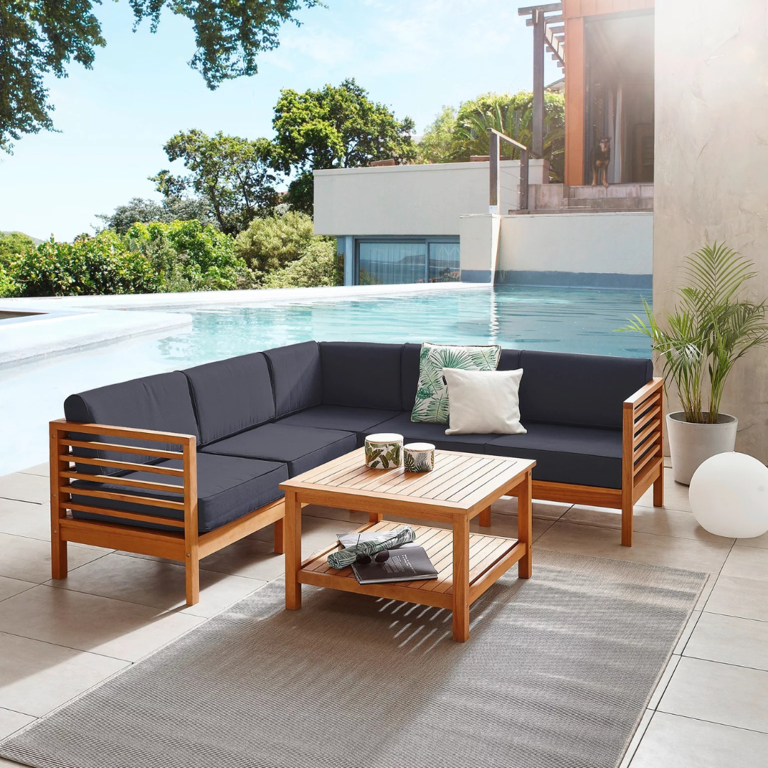 Modern Outdoor Teak Wood Sofa  - Outdoor Furniture Warehouse 리뷰 및 가격
